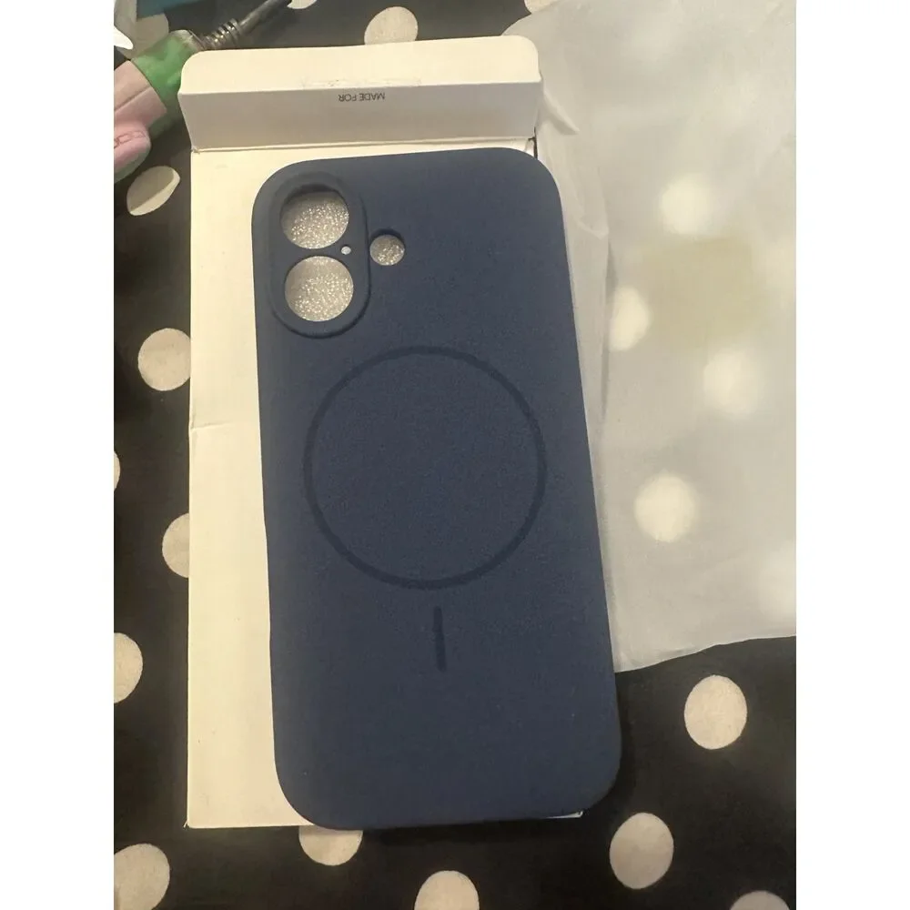 Miracase Magnetic Silicone Case iPhone 17 MagSafe Capri Blue Shockproof Cover